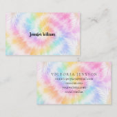 Pink Pastel Tie Dye Girly Chic Visitekaartje (Voorkant / Achterkant)