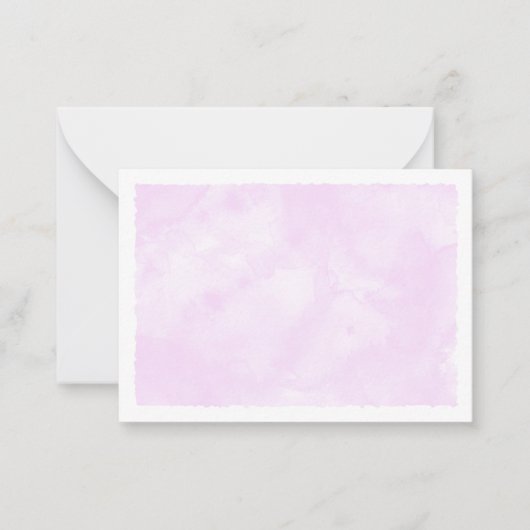 Pink Pastel Watercolor Blank All Occasion Notitiekaartje (Voorkant)