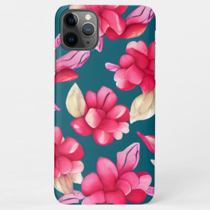 Pink Pastel Waterverf Floral iPhone 11Pro Max Hoesje