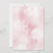 Pink Pastel We zijn op Cloud Nine Baby shower Kaart (Achterkant)