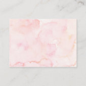 Pink Pastel Wildflower Baby shower Boekaanvraag Informatiekaartje (Achterkant)