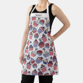 Pink Patriotic 4th of July Cupcakes Personalized Schort (Insitu)