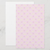 Pink Paw Print Bone Patroon Briefpapier (Voorkant / Achterkant)