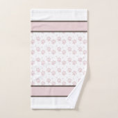 Pink Paw Print – Elegant Neutral Dog Lover Bad Handdoek (Handdoek)