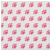 Pink Paw Print Patroon Stof (Swatch)