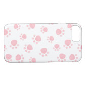 Pink Paw Print Phone Case (Achterkant (Horizontaal))