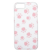 Pink Paw Print Phone Case (Achterkant)