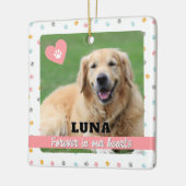 Pink Paw Prints Dog Pet Memorial Ornament Gifts (Links)