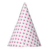Pink Paw Prints Patroon Feesthoedjes (Links)