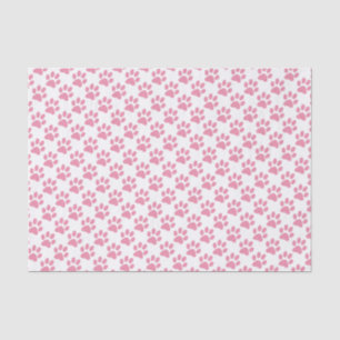 Pink Paw Prints Patroon Tissuepapier