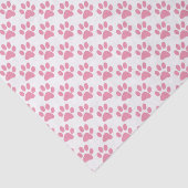 Pink Paw Prints Patroon Tissuepapier (Detail)