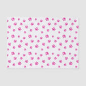 Pink Paw Prints Patroon Tissuepapier (Voorkant)