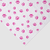 Pink Paw Prints Patroon Tissuepapier (Detail)