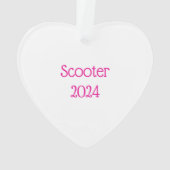 Pink Paw Prints Pet Memorial Ornament (achterkant)