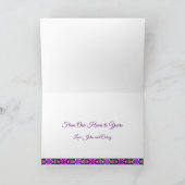 Pink Peace & Joy Foto van Kerstmis Kaart (Binnen)