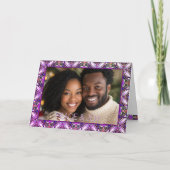 Pink Peace & Joy Foto van Kerstmis Kaart (Voorkant)