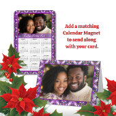 Pink Peace & Joy Foto van Kerstmis Kaart