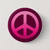 Pink Peace Sign Ronde Button 5,7 Cm (Voorkant)