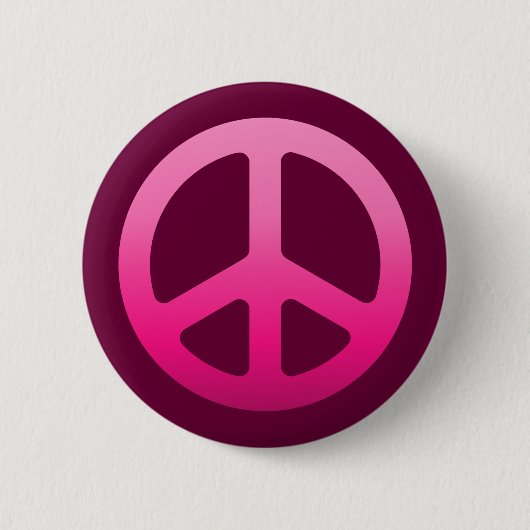 Pink Peace Sign Ronde Button 5,7 Cm (Voorkant)