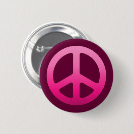 Pink Peace Sign Ronde Button 5,7 Cm