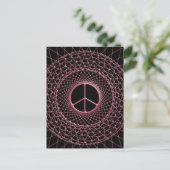 PINK PEACE SPIRAL BRIEFKAART (Staand voorkant)