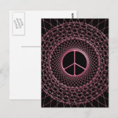 PINK PEACE SPIRAL BRIEFKAART (Voorkant / Achterkant)