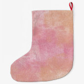 Pink Peach Abstract gepersonaliseerd Grote Kerstsok (Achterkant)