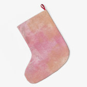 Pink Peach Abstract gepersonaliseerd Grote Kerstsok (Achterkant (Hangend))