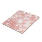 Pink, Peach, and White Floral Pattern Tile Tegeltje (Zijkant)