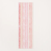 Pink Peach Blush Stripes Yogamat (Voorkant)