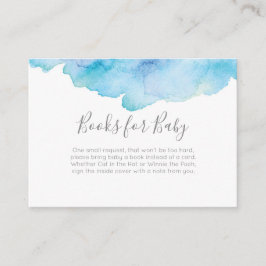 Pink Peach Boeken voor baby Baby shower Insert Kaa Informatiekaartje