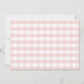 Pink Peach Bow doopuitnodiging Kaart (Achterkant)