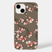 Pink Peach Cherry Blossom Elegant Sakura Floral Case-Mate iPhone Case (Achterkant)