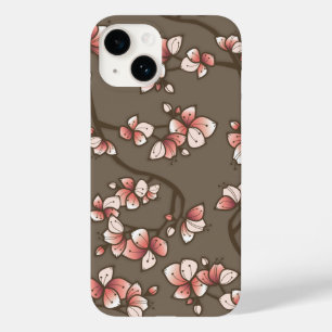 Pink Peach Cherry Blossom Elegant Sakura Floral Case-Mate iPhone 14 Hoesje