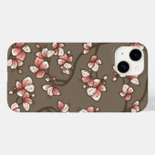 Pink Peach Cherry Blossom Elegant Sakura Floral Case-Mate iPhone Case (Achterkant (horizontaal))