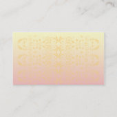 Pink Peach Damask Visitekaartjes (Achterkant)
