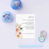 Pink & Peach Floral & Greenery - Gegevens over de  Flyer (Enkel)