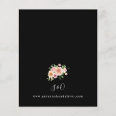 Pink & Peach Floral & Greenery Wedding Blac (Achterkant)