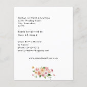 Pink & Peach Floral & Groener Vrijgezellenfeest Flyer (Achterkant)