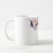 Pink Peach Floral Waterverf 90th Birthday Gift Koffiemok (Links)