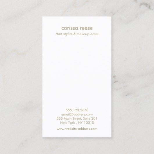 Pink Peach minimalist Beauty Salon Visitekaartje (Achterkant)