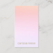 Pink Peach minimalist Beauty Salon Visitekaartje (Voorkant)