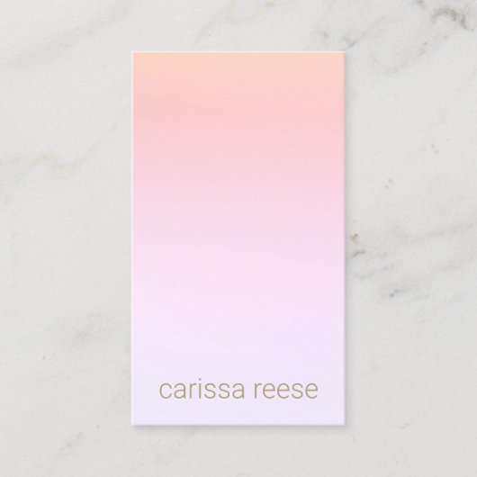 Pink Peach minimalist Beauty Salon Visitekaartje (Voorkant)