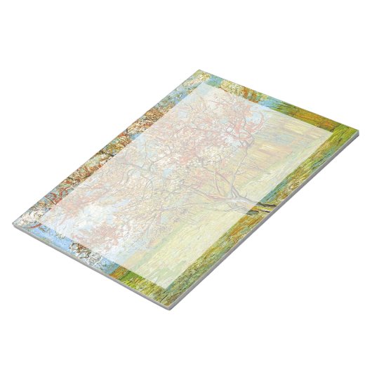 Pink Peach Tree in Blossom Reminiscence of Mauve Notitieblok (Schuin)