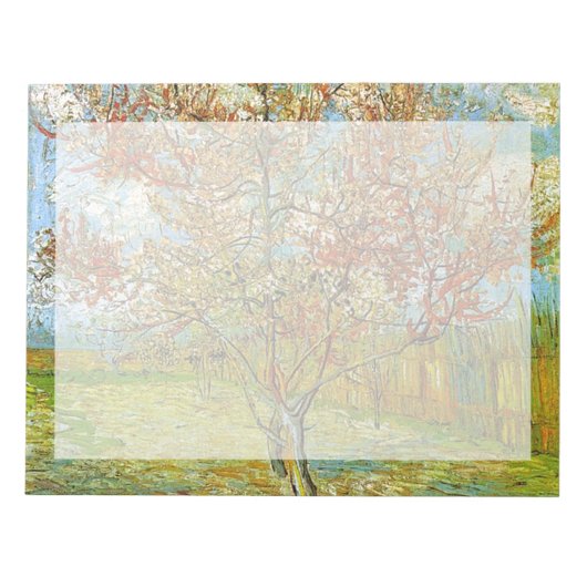Pink Peach Tree in Blossom Reminiscence of Mauve Notitieblok (Voorkant)