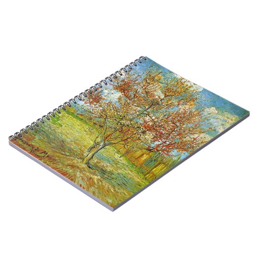 Pink Peach Tree in Blossom Reminiscence of Mauve Notitieboek (Linkerzijde)