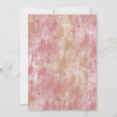 Pink Peach Wedding Kaart (Achterkant)