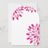 Pink Peacock Orchid Hush Floral Dahlia Wedding Kaart (Achterkant)