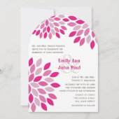 Pink Peacock Orchid Hush Floral Dahlia Wedding Kaart (Voorkant)