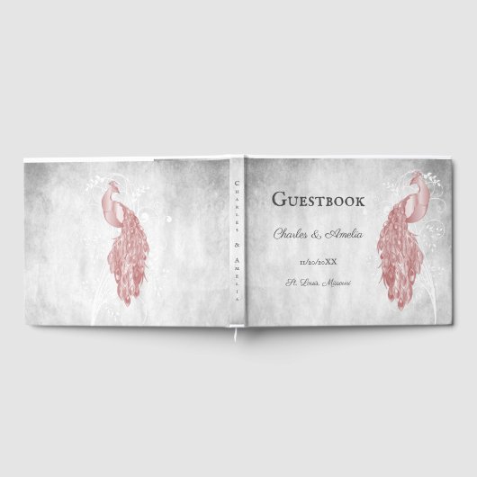 Pink Peacock Weddenschap Gastenboek (Volledig)